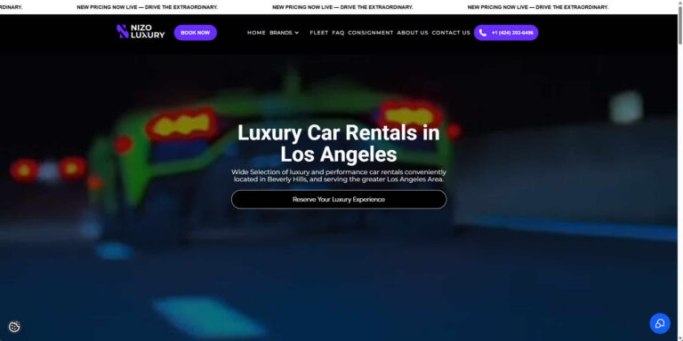 Nizo Luxury Car Rentals Los Angeles CA 768x384